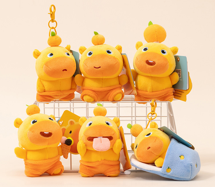 正版现货多爱水豚噜噜周边毛绒公仔搞怪书包包挂饰钥匙扣玩偶礼物详情12