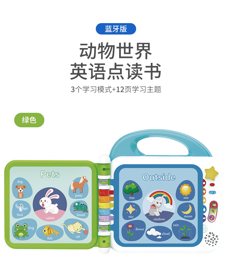 跨境英语启蒙100词早教学习机玩具点读书宝宝点读机儿童有声书详情6