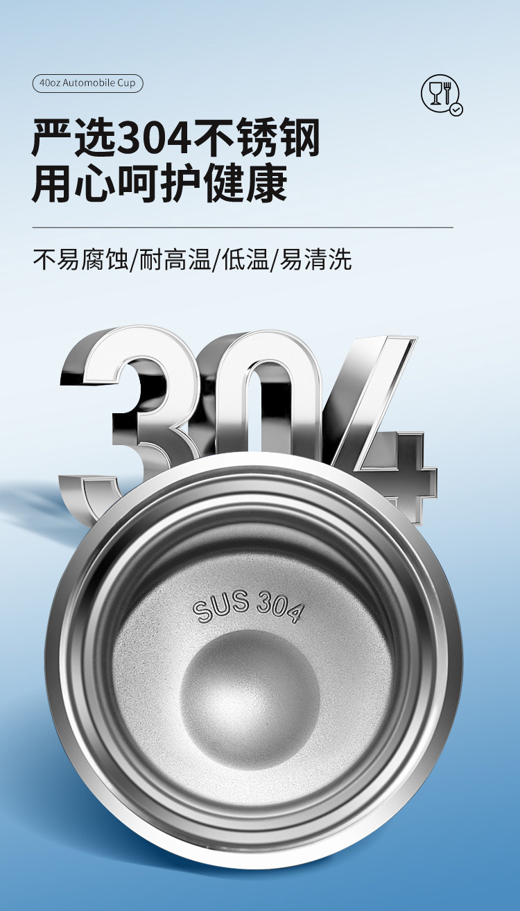 跨境40oz一代二代304不锈钢保温杯巨无霸冰霸杯大容量保冷汽车杯详情13