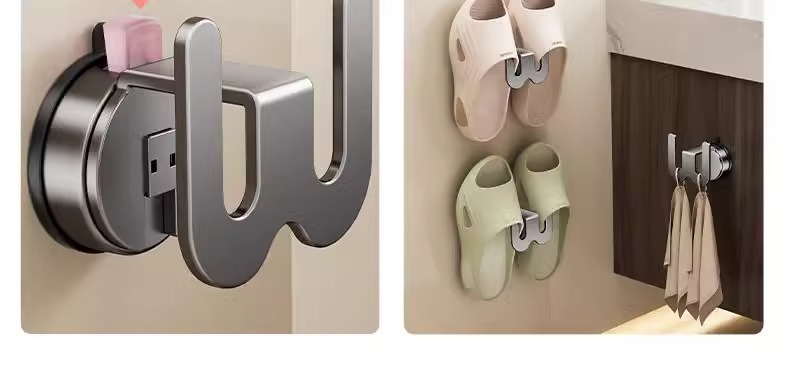 吸盘拖鞋架免打孔卫生间墙壁厕所拖鞋挂架浴室收纳神器壁挂置物架详情18
