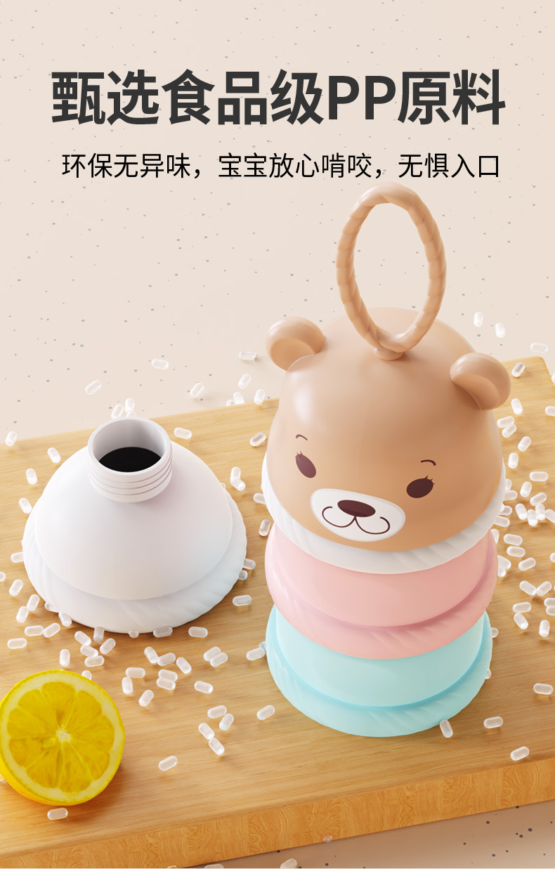 佳宜贝比奶粉盒婴儿便携式宝宝零食储存盒分格辅食盒 糖果盒批发详情5