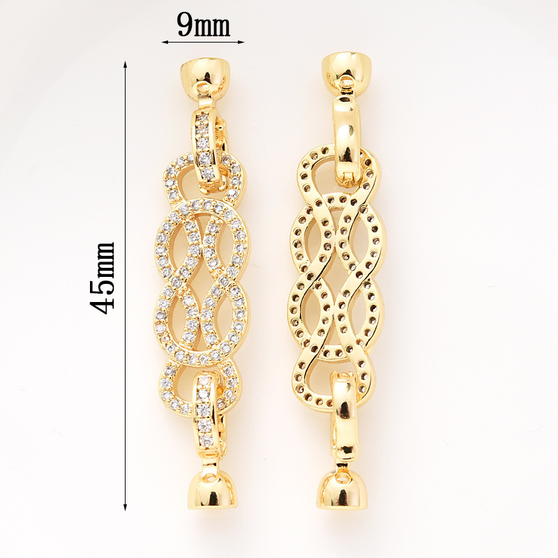 Zhuji pearl necklace buckle 8-shaped buckle, handcrafted end buckle, connecting buckle, mother-and-child buckle, sweater chain, universal buckle, DIY accessories pic 33