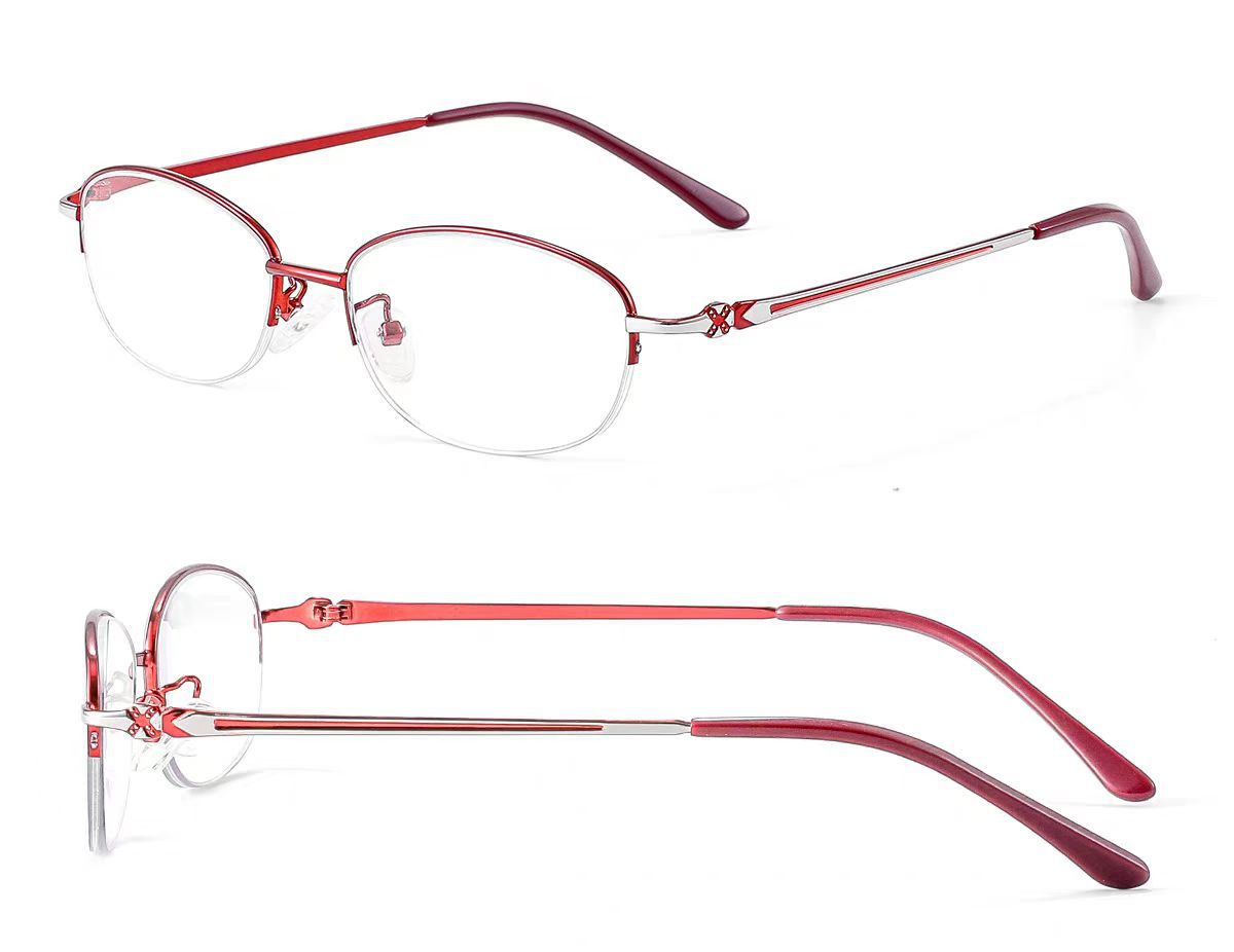 The new semi-framed anti-blue light reading glasses for women are elegant and youthful. They are high-definition and eye-protecting reading glasses for the elderly pic 26
