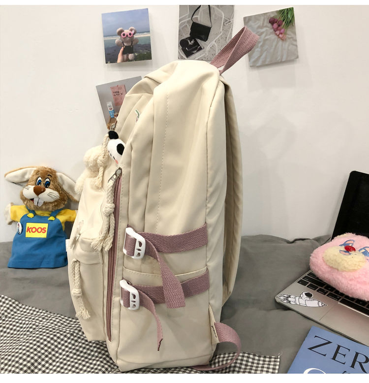 2024新款书包女学生韩版高中初中生双肩包可爱大容量ins简约背包详情13