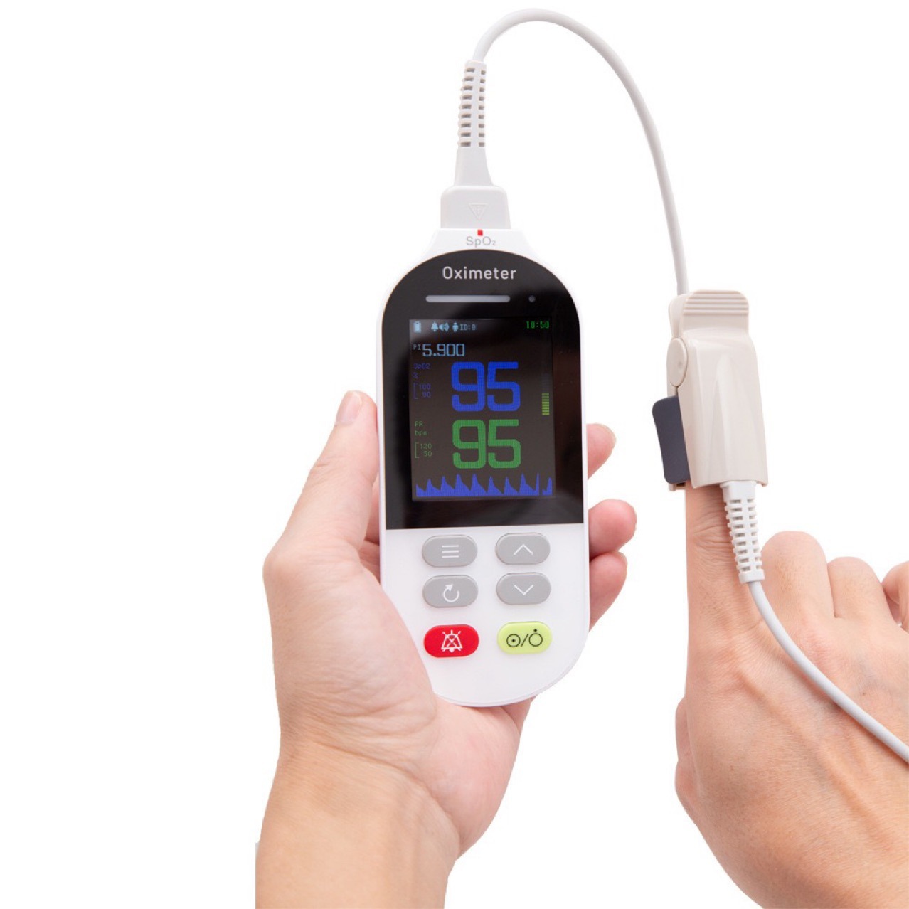Cross-border best-selling handheld blood oxygen meter with three probes, suitable for both adults and children, finger-clip home blood oxygen meter pic 6