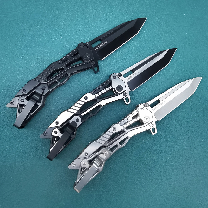 Multi-functional mechanical knife, wilderness survival knife, outdoor camping tool, all-stainless steel folding knife, folding knife delivery pic 1