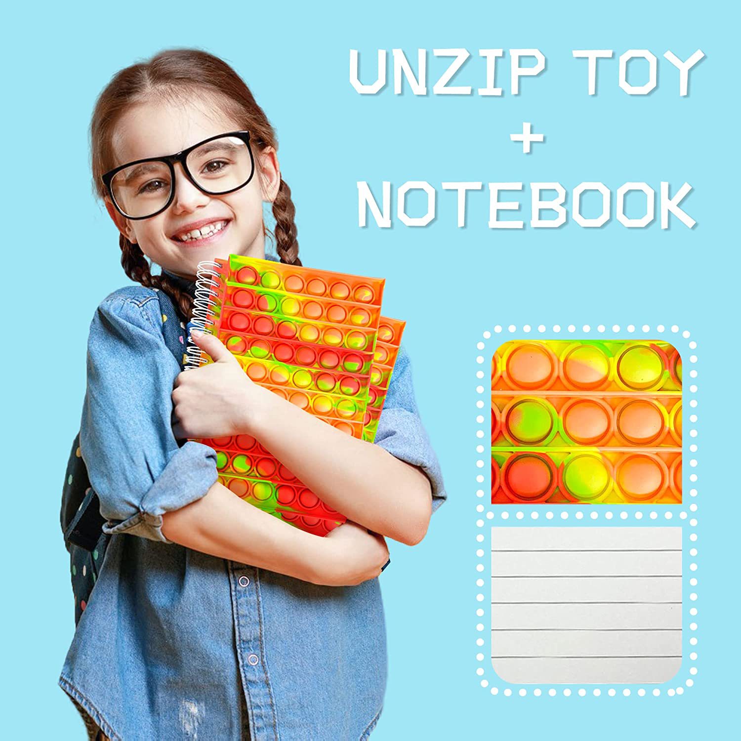 Wholesale cross-border Rainbow rodent Control Pioneer custom Unicorn stress-relieving bubble silicone loose-leaf notebook from the manufacturer pic 5