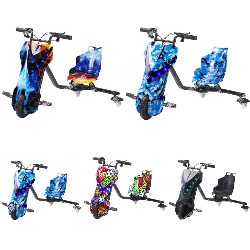 跨境无减震儿童三轮漂移车户外平衡车广场摆地摊电动漂移车滑板车详情1