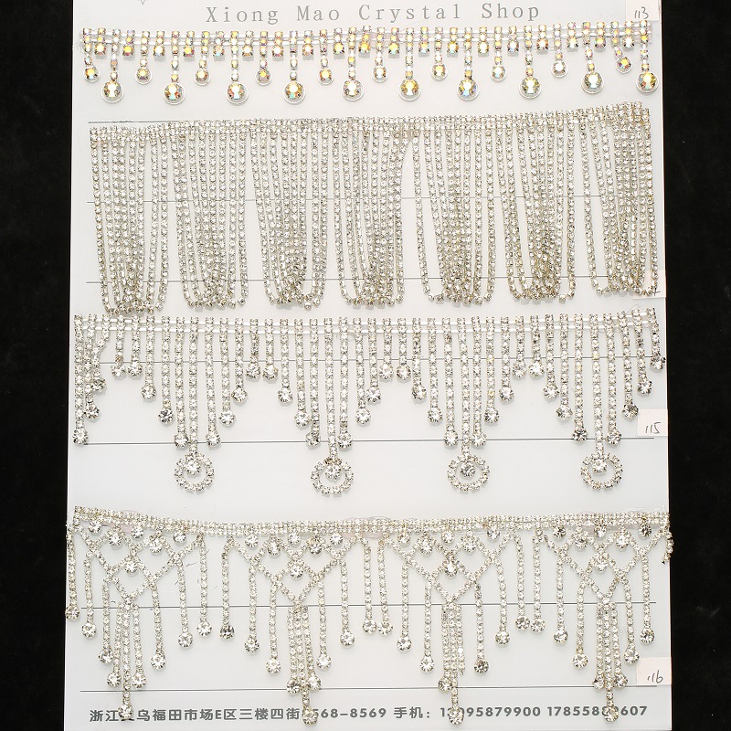 水钻链条手缝钻diy饰品爪链服装辅料钻饰花式码链钻链条配件批发详情12
