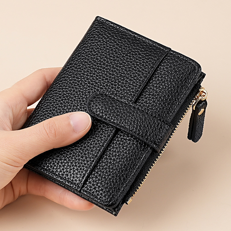 新款女士钱包短款跨境时尚卡包女高级感气质两折多卡位拉链零钱包详情32