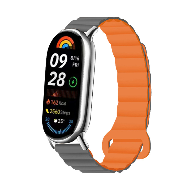 适用小米手环10表带nfc双色硅胶回环磁吸运动智能手环9腕带现货详情4