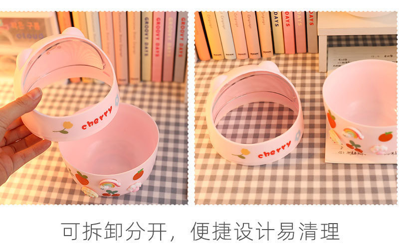 Desktop trash can, student desk storage bucket, office mini cute bear, Internet celebrity trash can, garbage bag pic 4