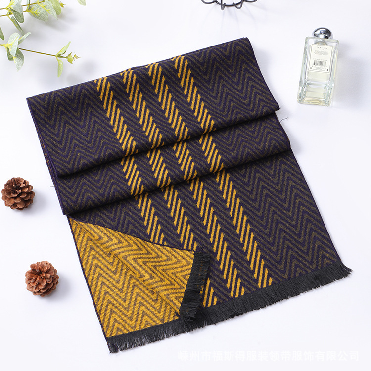 外贸男士围巾批发厂家男秋冬流苏围巾格子围巾仿羊绒围巾源厂家详情24