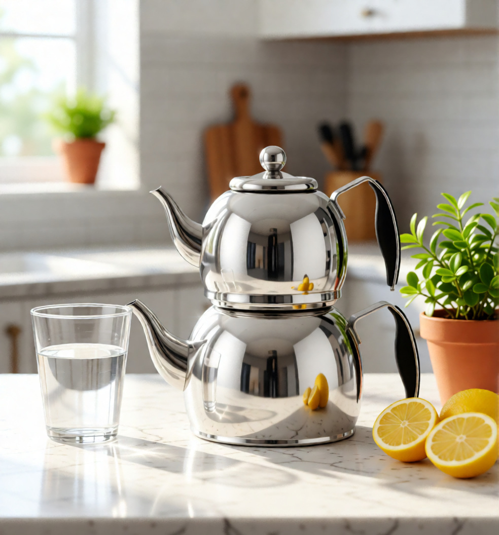 Household stainless steel teapots for tea brewing, restaurants with tea strutters, tea kettles, hotels and restaurants, water kettles, planetary mother and child kettles pic 1