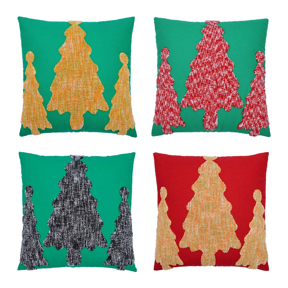 New cross-border Christmas series towel embroidered linen pillowcase sofa bedside Christmas atmosphere tufted pillow cover pic 5