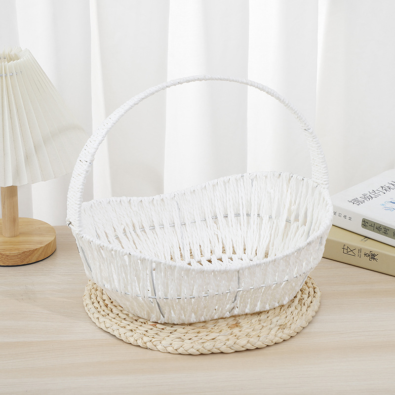 New imitation rattan woven hand-held flower baskets, souvenir flower baskets, flowerpot flower baskets, and garden flower baskets are available for wholesale from the manufacturer pic 12