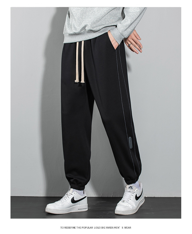 厂家直销2024秋冬新款潮流男士运动卫裤宽松束脚裤详情7