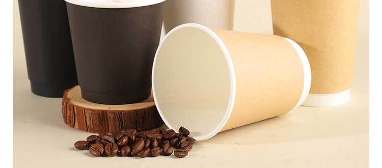 咖啡杯一次性带盖纸杯子批发定制奶茶外带打包双层中空牛皮热饮杯详情25