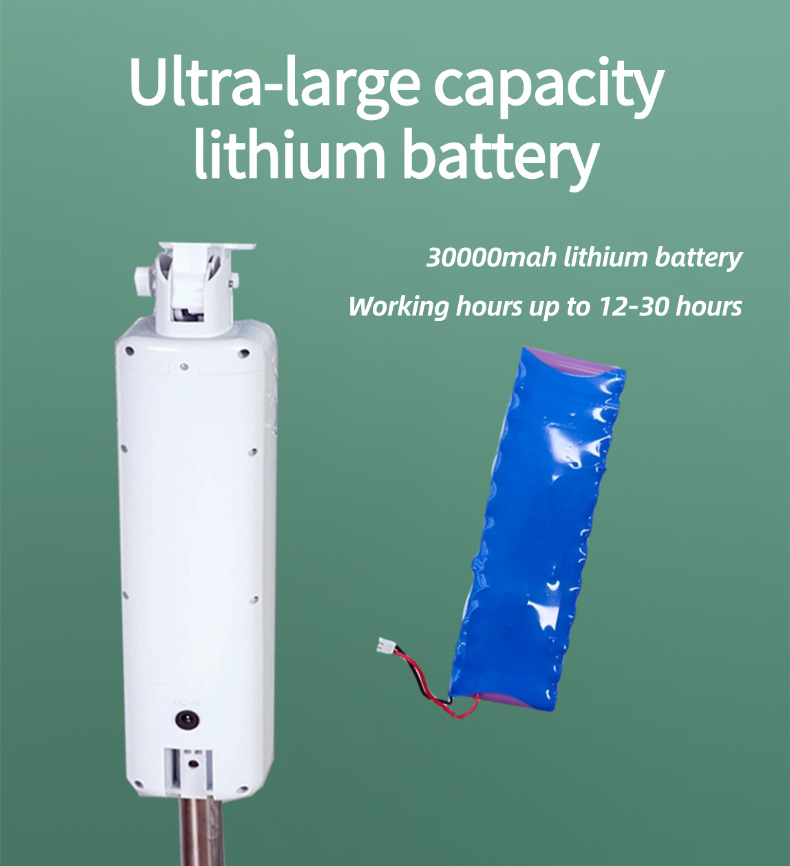 Zhongshan manufacturer cross-border exclusive supply 18-inch solar floor fans with long battery life, strong wind force, camping charging fans and electric fans pic 4