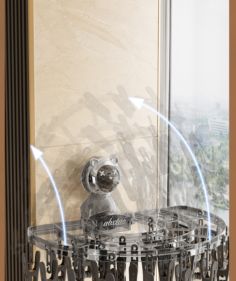 吸盘晾衣架家用可折叠免打孔壁挂式多功能内衣袜子晾晒架夹子架01098详情15