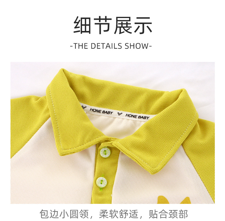 2024夏季短袖套装新款女童POLO衫男童t恤套装宝宝洋气上衣童装批详情13