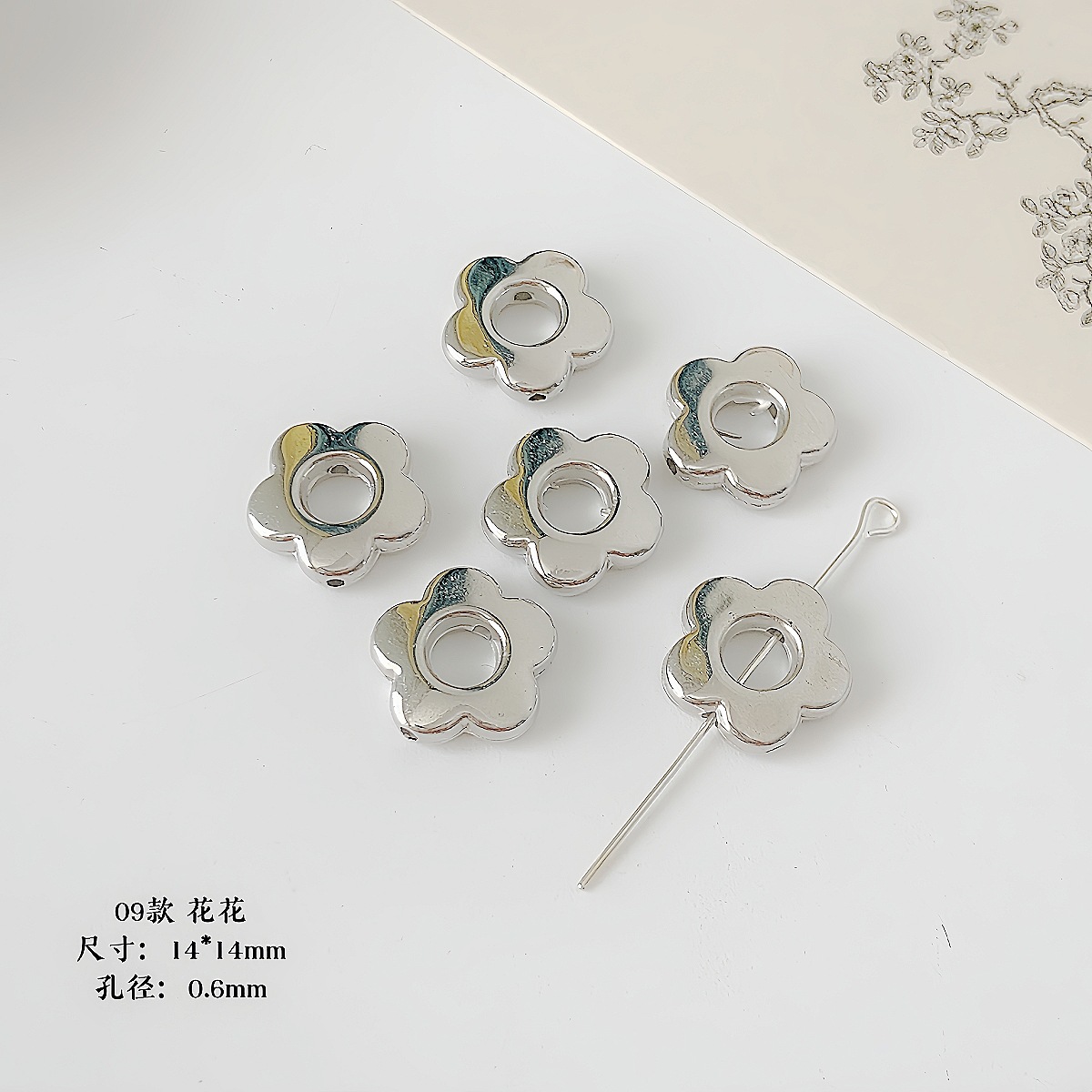 【 Silver ccb Series 】 Versatile and affordable basic beaded beads, flower heart scattered beads, diy handcrafted beading material pic 16