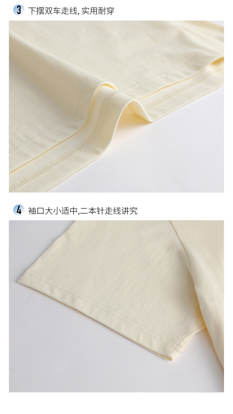 230G heavy-duty round-neck pure cotton short-sleeved T-shirt, loose solid white T-shirt for men and women, pure T-shirt wholesale blank version pic 10