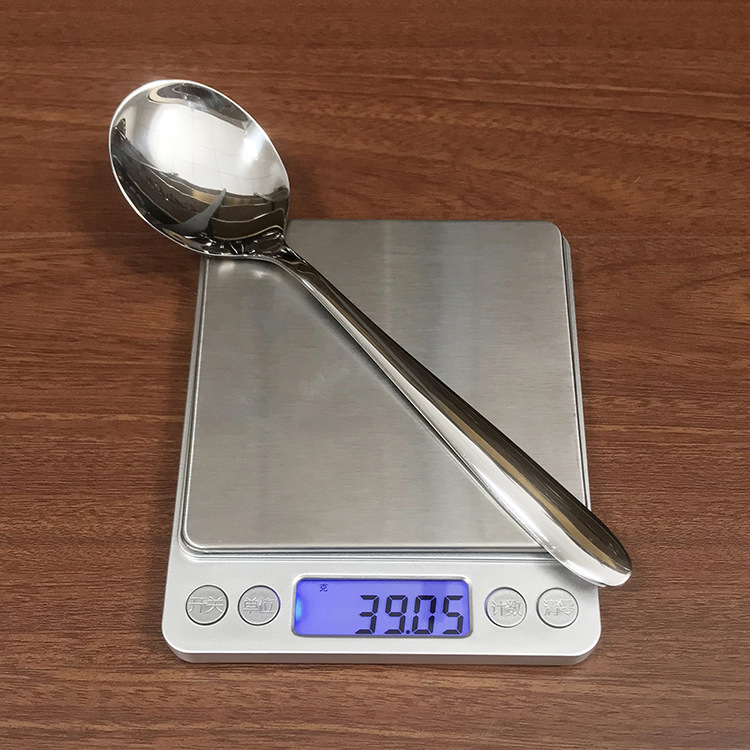 不锈钢圆勺 家用吃饭勺子调羹饭店拌饭勺喝汤勺多用餐勺圆头勺子详情11