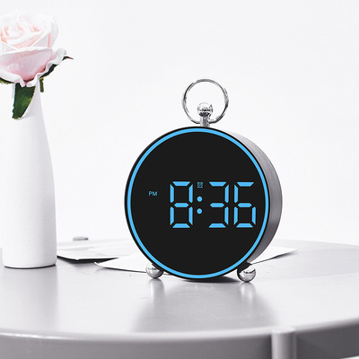 New cross-camera multi-functional clock LED electronic clock, fresh living room wall clock, can be hung or stood up, dual-purpose clock 6650 pic 10