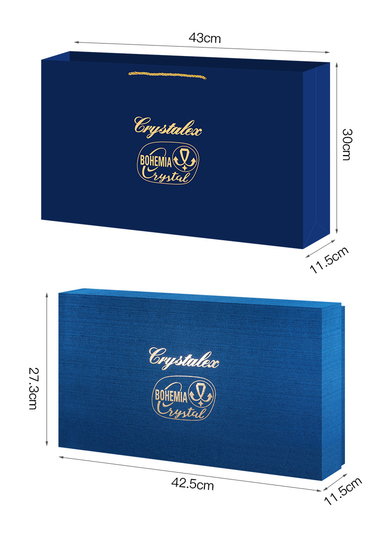 Czech imported crystal red wine glasses, a set of high-end wine sets, highball glass gift boxes, wedding and business souvenirs pic 12