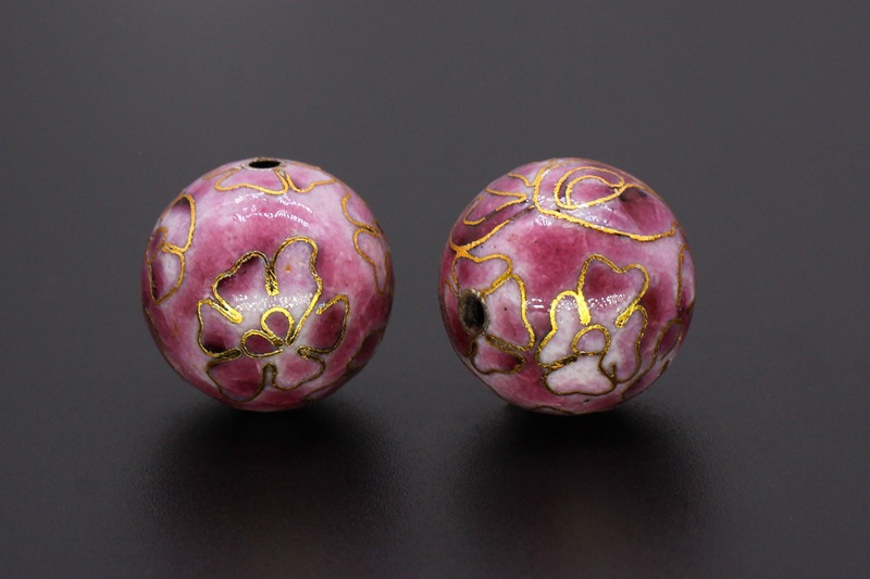 Traditional copper-based cloisonne enamel jewelry accessory beads, cloisonne multi-specification polished round beads pic 45