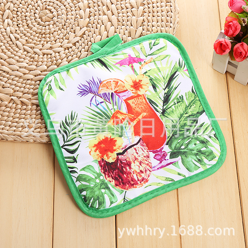 【 Chi Jia 】 Enlarged square digital printed fabric placemats and coasters, European-style cartoon fruit cute placemats pic 5