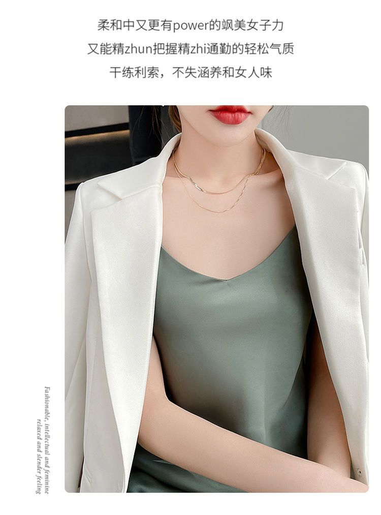 醋酸吊带连衣裙仿真丝纯色中长款大码过膝A字裙宽松显瘦小黑裙子详情11