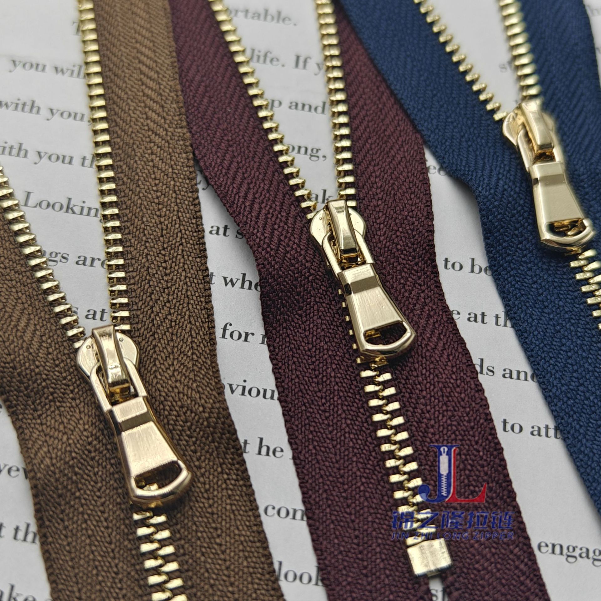 No. 3 and No. 5 metal Y-tooth light gold white gold open tail closed tail clothing set zipper access control pocket pic 8