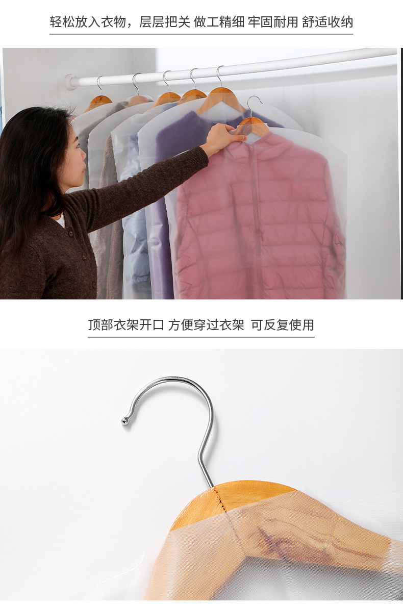 防水防尘防潮衣物防尘西服套，PVC防尘罩可擦洗详情4