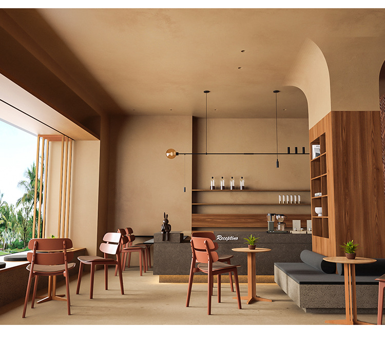 现代简约风格塑料红色凳子户外登山月亮椅圆形重叠座椅板凳详情5