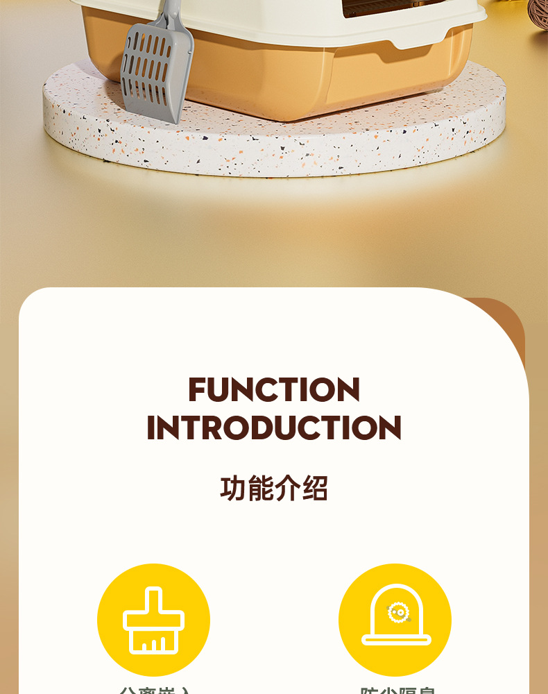 The fully enclosed large and extra-large drawer-type top-in litter box is odor-proof and splash-proof. It is a cat toilet for cats pic 4