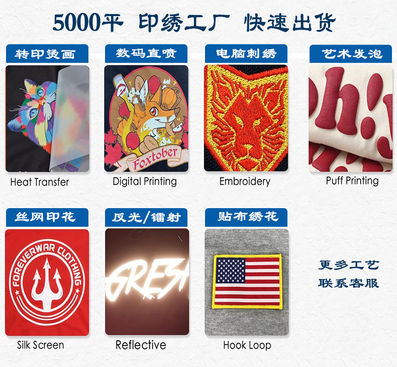 large-size shirt pure cotton T-shirt customized LOGO  pic 15