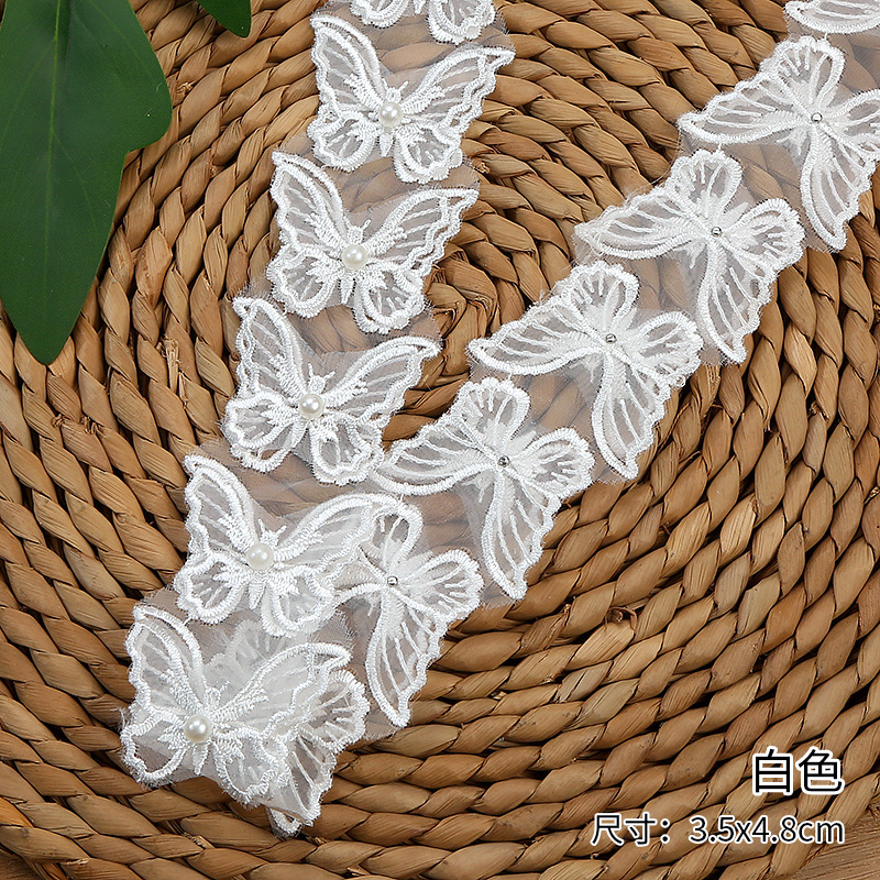 New product: 3.5x4.8CM multi-color three-dimensional double-layer butterfly polyester water-soluble lace DIY accessory decorative lace pic 10