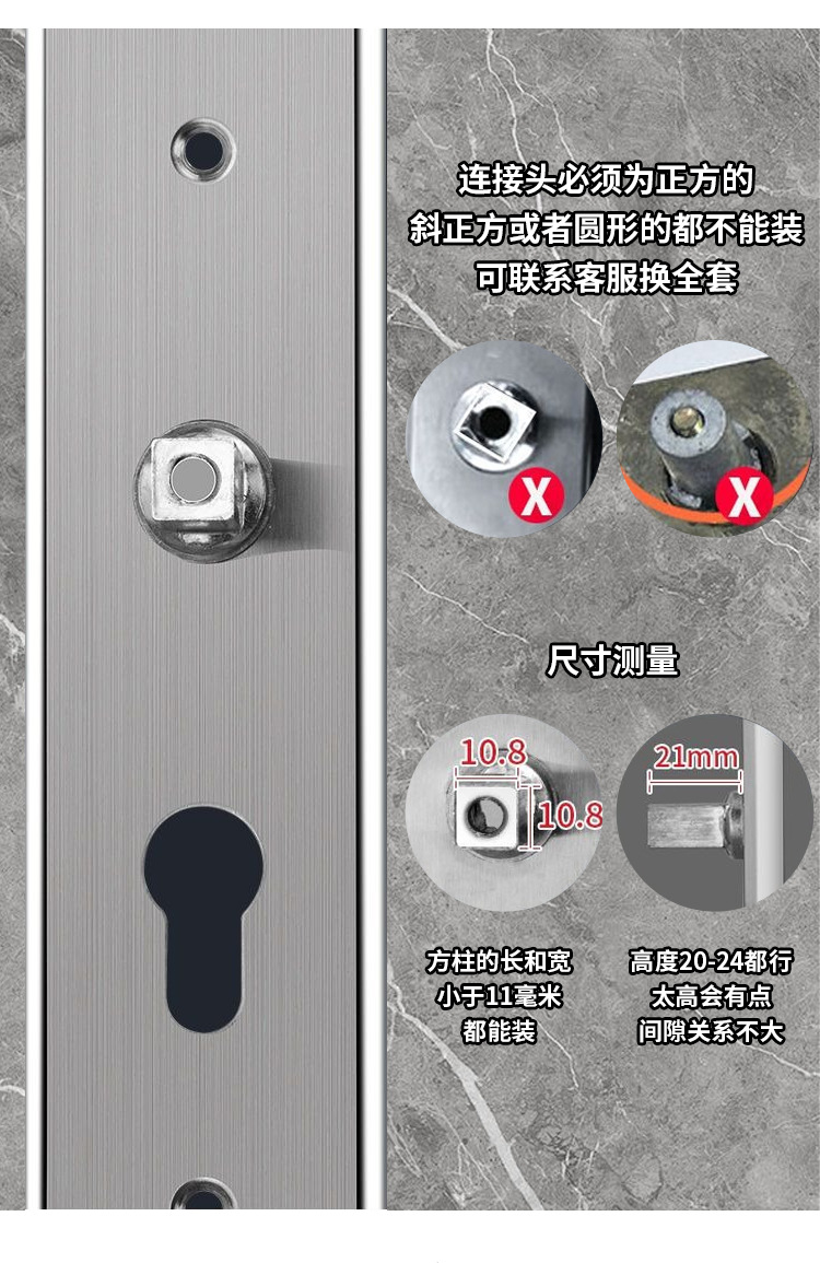 门把手手柄门锁卫生间通用型卧室家用室内房门厕所木门手把柄配件详情7