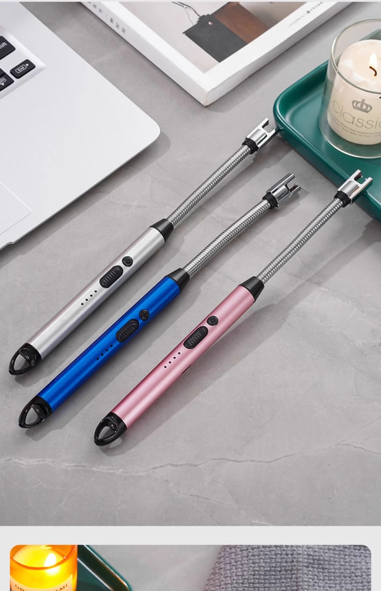 煤气灶脉冲点火器电子枪燃气灶打火机长手柄充电炮仗烟花鞭炮神器详情17