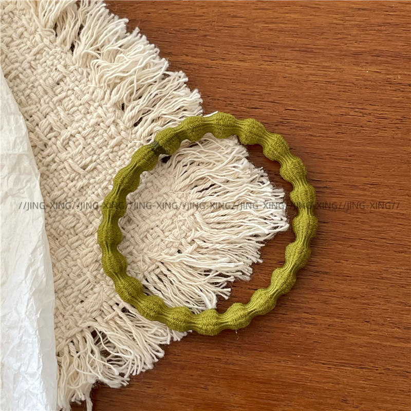 Ladylike style, gentle color series, colorful towel loops, hair bands, new daily basic leather bands, ponytail hair ties pic 19