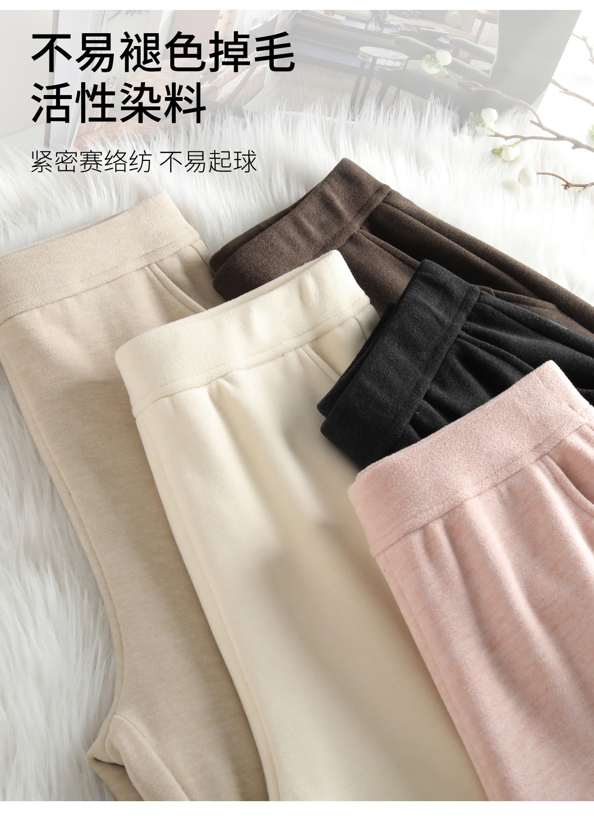 Cashmere and silk sports sweatshirt set for women, winter thickened with fleece and hooded casual set for women, windproof and warm for autumn and winter pic 9