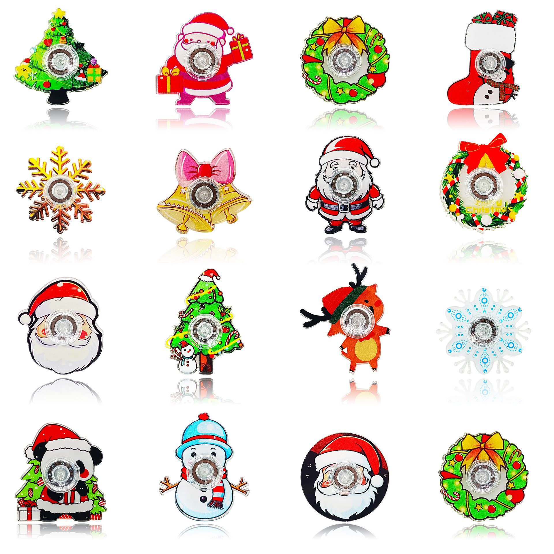 Cross-border Christmas cartoon finger gyroscope, old man, Christmas tree, reindeer, snowman, Christmas party gifts, stress-relieving toys pic 6