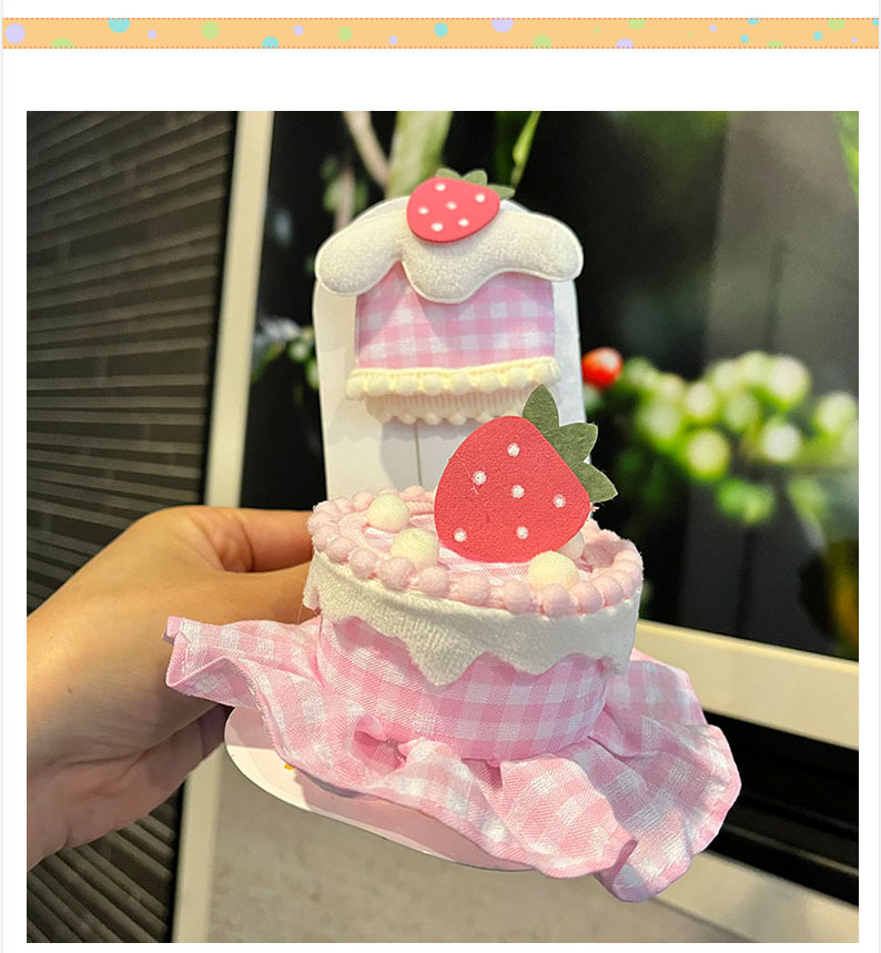 韩版创意草莓蛋糕发箍可爱甜美网红发夹小清新格纹冰激凌发圈头饰详情12