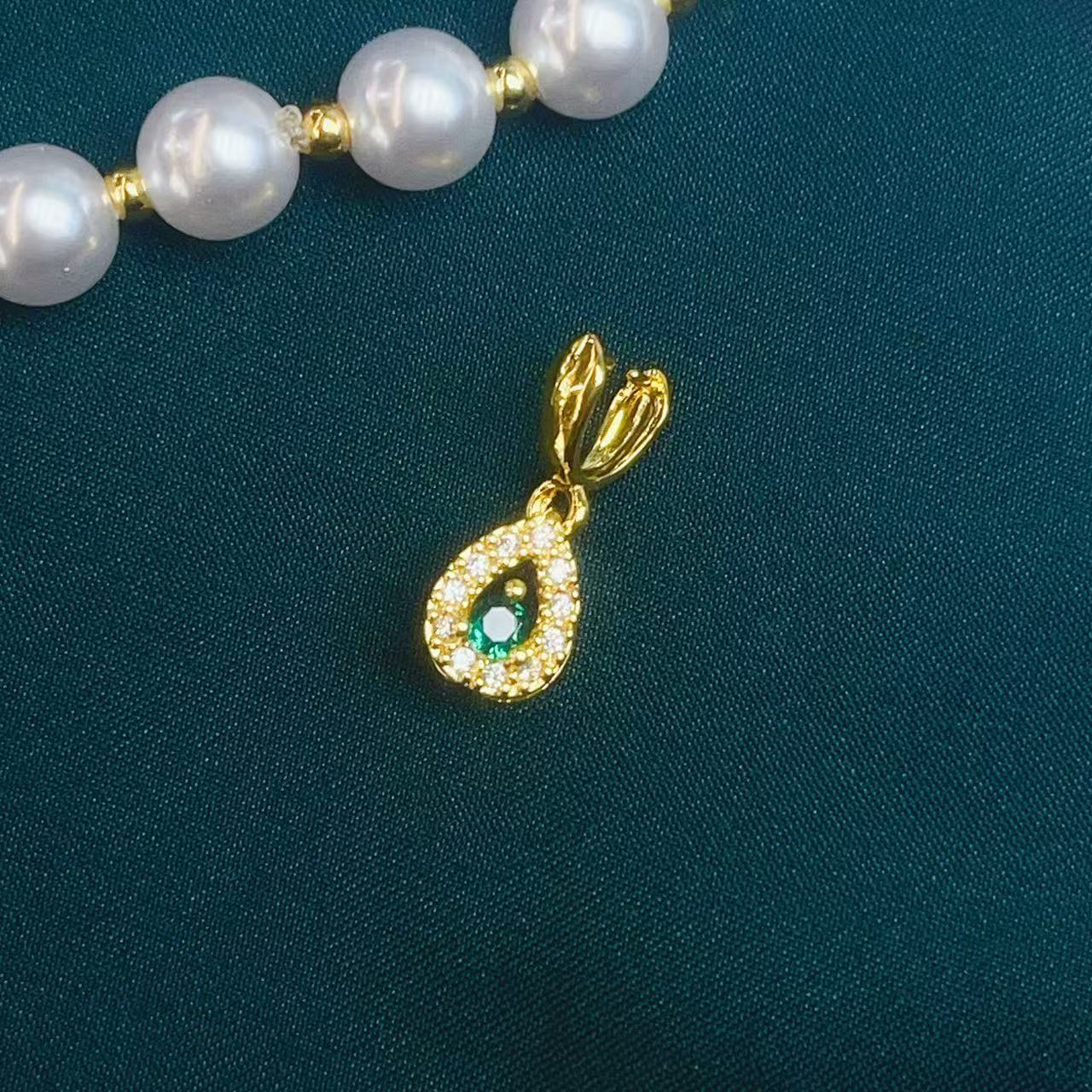 Copper-plated real gold melon seed jade pendant clasp, jade clasp, jade pendant head, jade crystal necklace clasp diy accessories pic 5