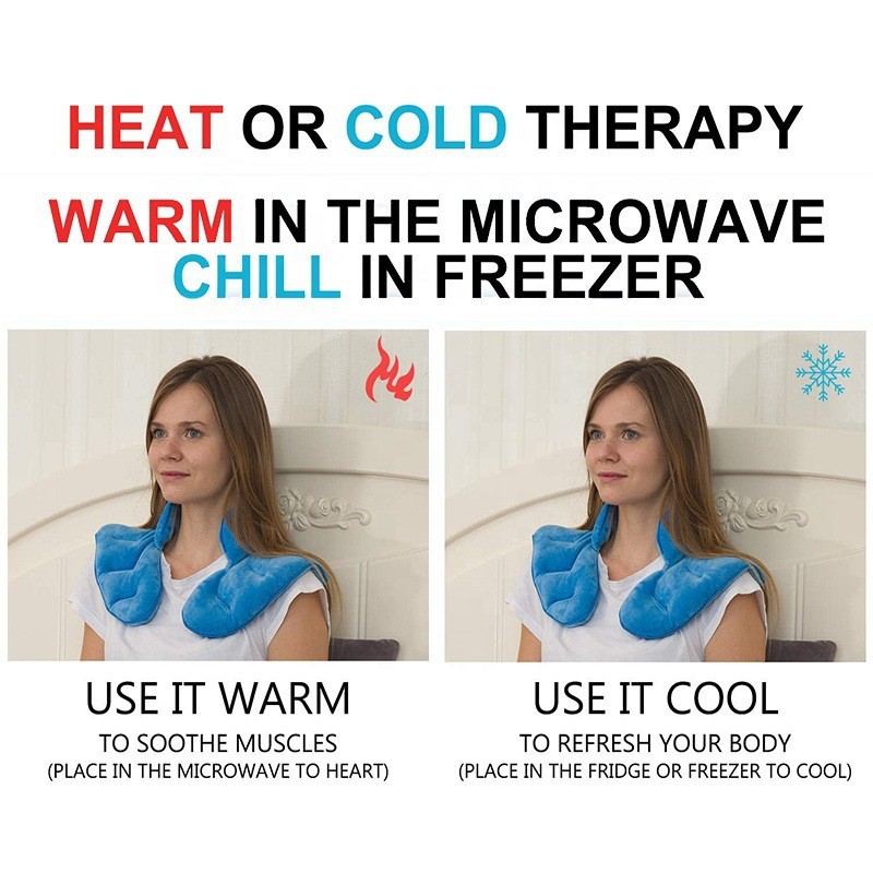 跨境加热披肩 微波炉加热颈枕填充麦饭石 保暖热敷肩颈枕详情2