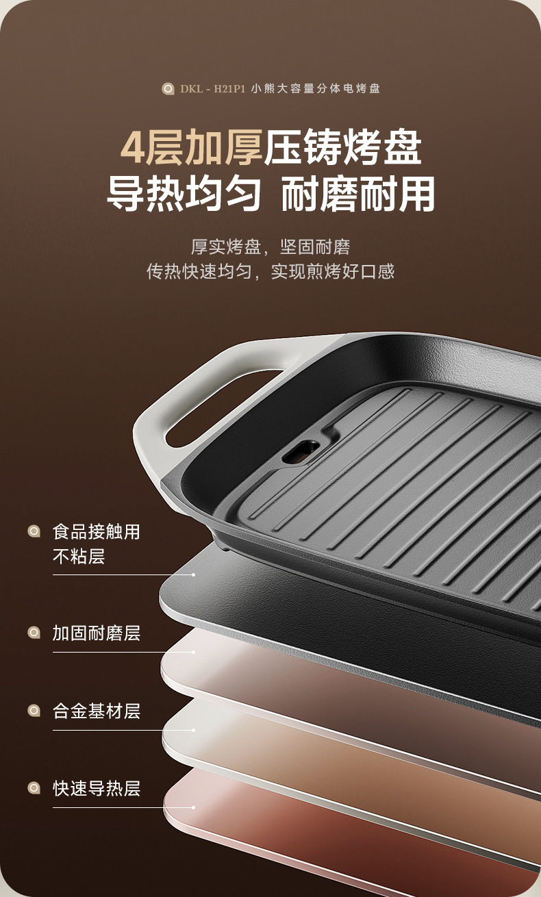 Barbecue pot, electric grill plate, household barbecue grill, fish grill plate all-in-one machine, detachable and washable cooking machine pic 13