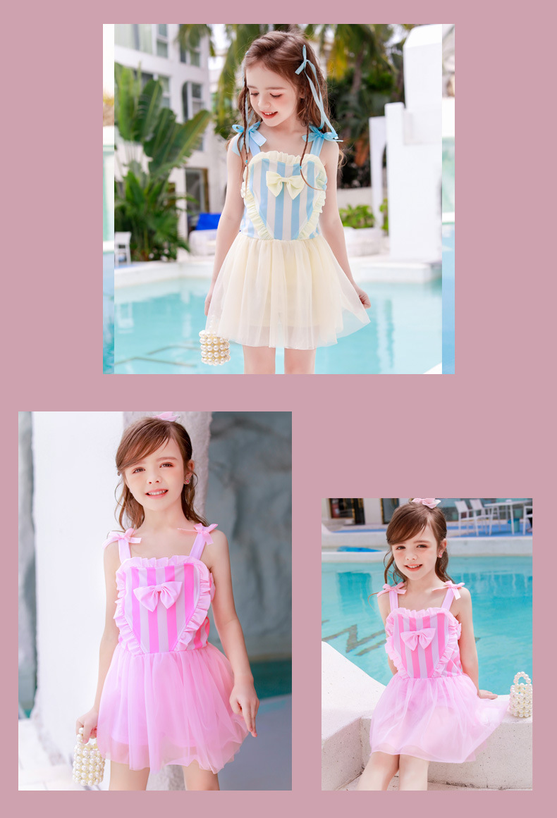 儿童泳衣女连体裙式2024新款女童泳装公主可爱裙子女孩儿童泳衣详情9