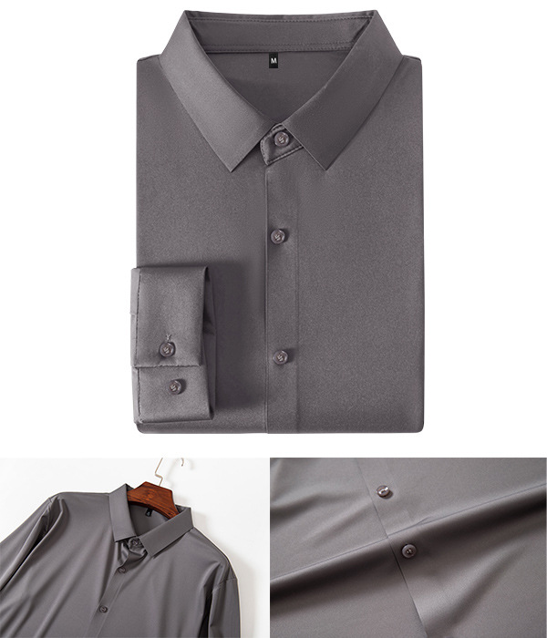 【无痕高弹】跨境四面弹力衬衫男免烫抗皱男士衬衣欧码男装外贸爆详情15